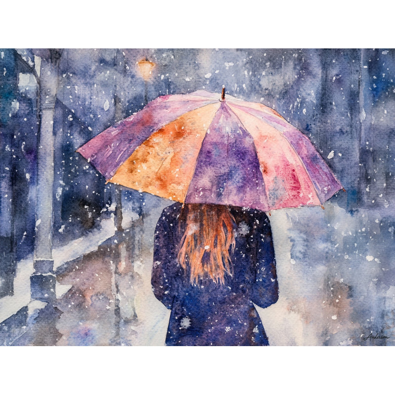Art mural sur toile Twilight Snowfall, H 30 po x l 40 po