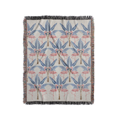 Fargo Flamingo Cotton Blend Blanket Throw