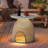 Solar Powered Integrated Led Floor Lamp End Table With Storage