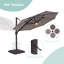 Grand parasol en porte-à-faux illuminé 11 pi avec base-509748624