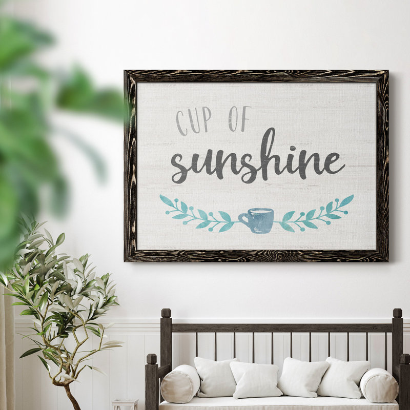 «Cup Of Sunshine», art textuel sur toile, Noir, H 31 po x l 44 po x P 0,75 po