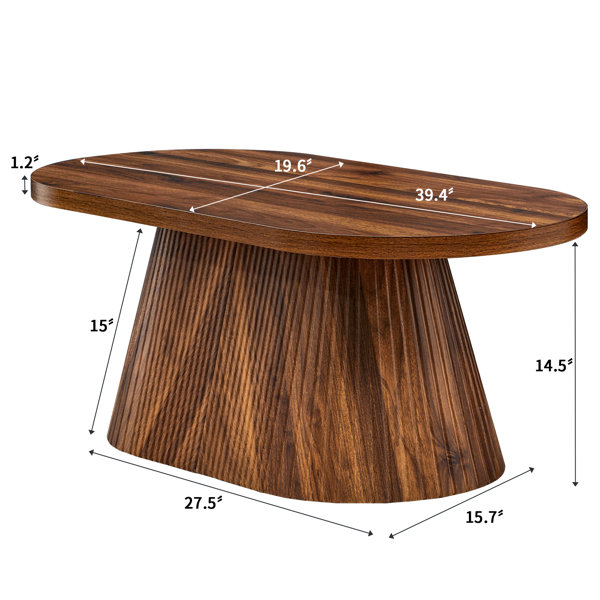 Latitude Run® 39.4" Oval Coffee Table - Wayfair Canada