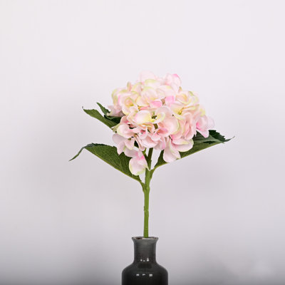 Arrangement floral d'hortensia de ferme artificielle pour centres de table de salle à manger de fête de mariage, jets de feuillage de verdure avec longue tige pour remplissage de vase
