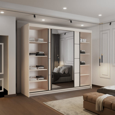 3 Door Manufactured Wood Wardrobe
