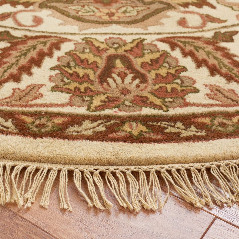 Hand Tufted Wool Oriental Rug, Round 6'