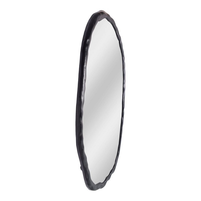 Nola Aluminum Novelty Mirror, Black, 50" x 28"