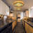 4-Light 19.7" Dimmable Tiffany Glass Flush Mount