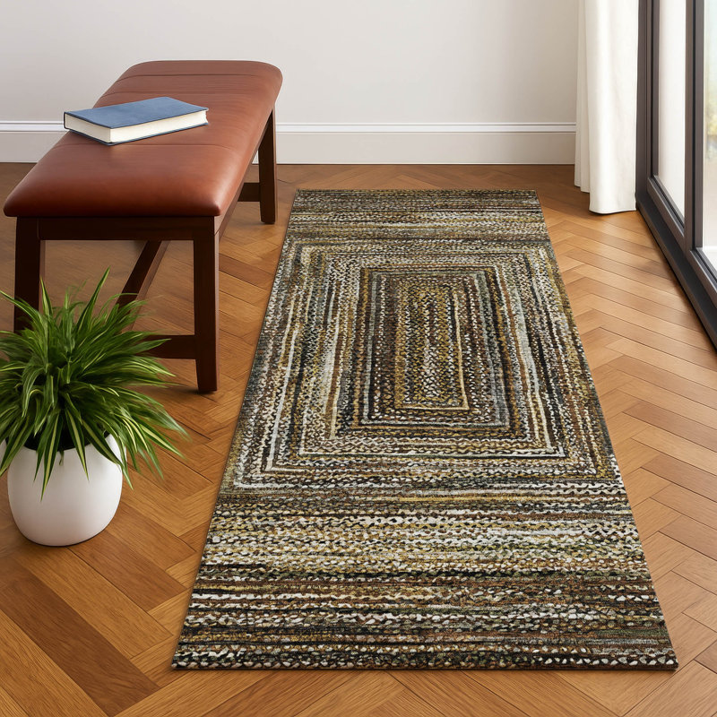Premium Machine Washable Bucz AMF1725 Geometric Rug, Runner 2'3" x 7'6"