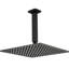 Douche de plafond noir mat. Tête en laiton de 16 po. Simule la pluie naturelle. La buse autonettoyante maintient la sortie d'eau propre. S'harmonise avec le tuyau standard américain. 14,93 po x 6,16 po, 11,84 po