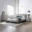 Mobilier de chambre à coucher classique à deux tiroirs gris avec deux tiroirs