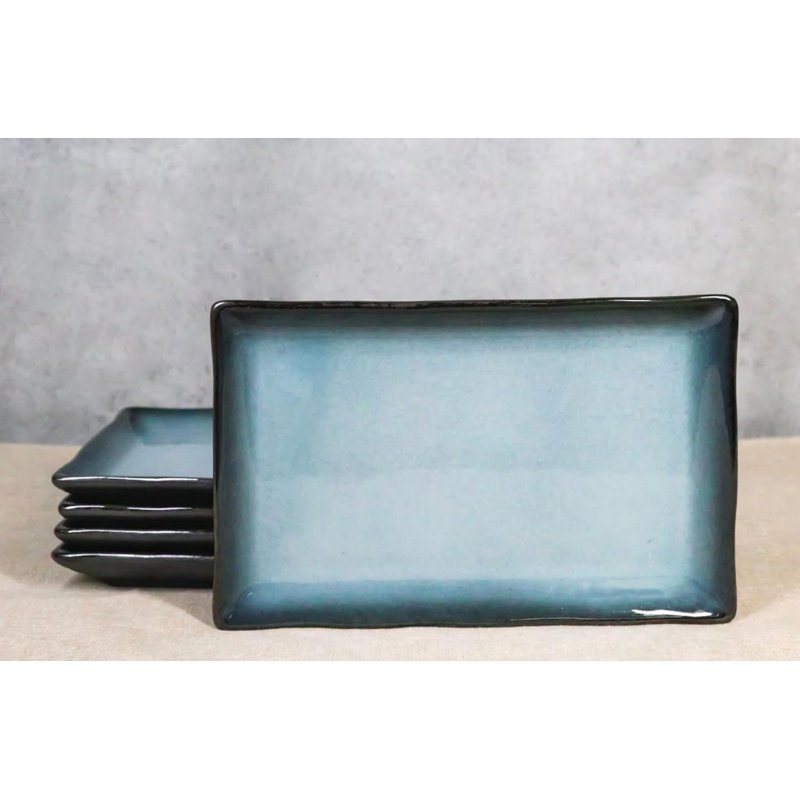 Ensemble de 5 assiettes à sushis rectangulaires L 7,75 po Seikai