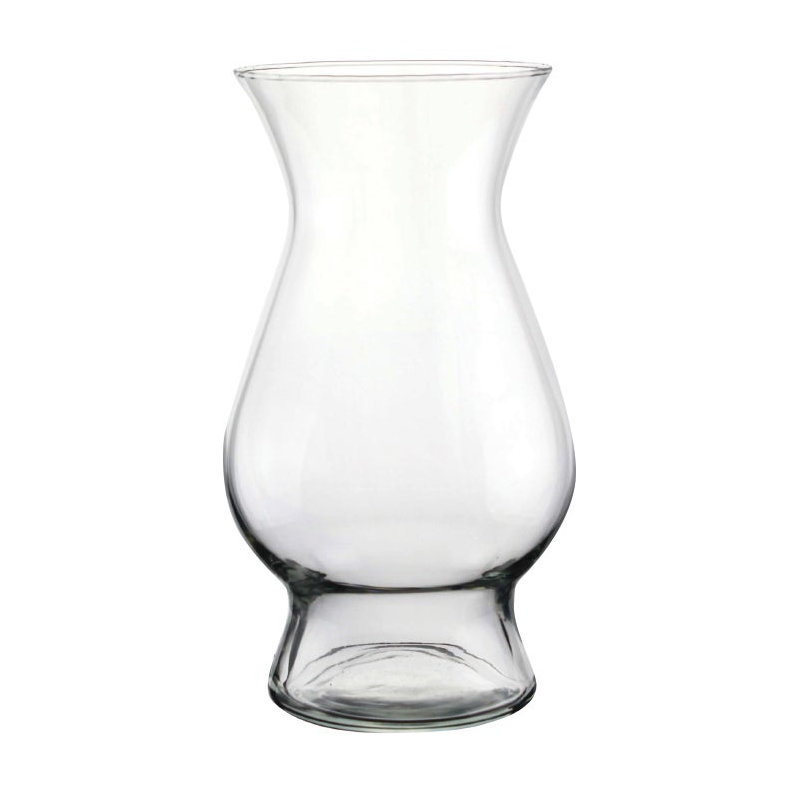 Vase de table en verre Aney, H 10,75 po x l 5,5 po x P 5,5 po