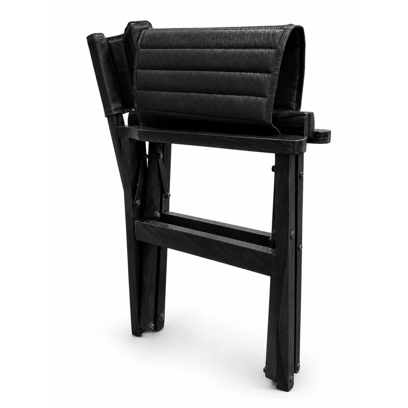 Fauteuil en cuir véritable de 55,88 cm de large Gibrian, H 34 po x l 22 po x P 22 po, Noir