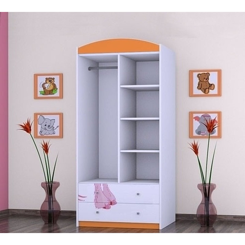 Maio 2 Door Wardrobe, Orange