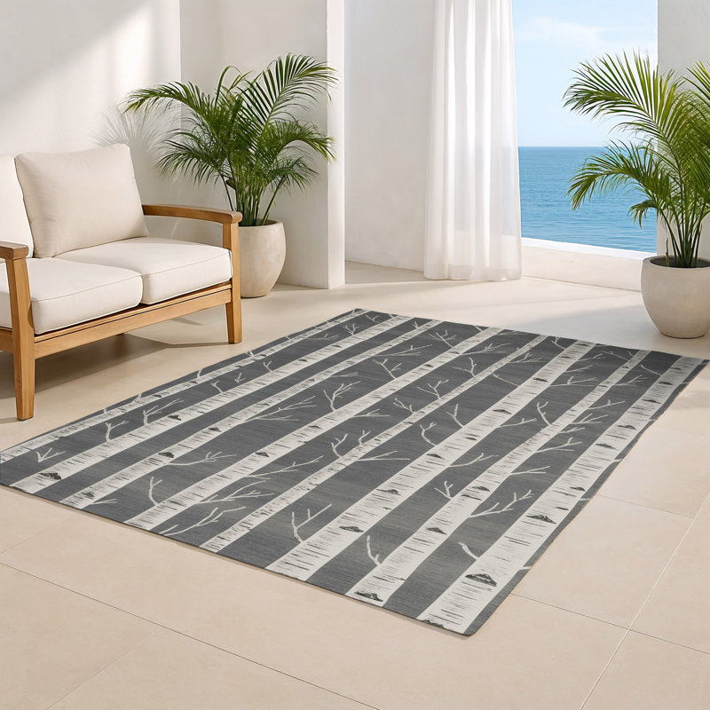 Nature Gray Indoor and Outdoor Area Rug, Rectangle 2' x 3'