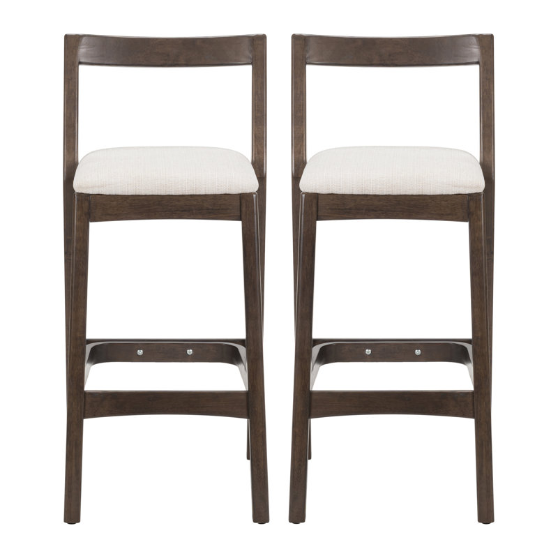 Ensemble de 2 tabourets de bar Jasper, Marron foncé