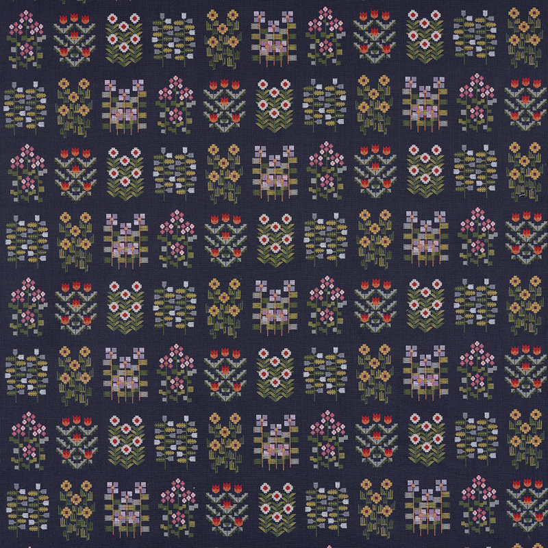 Tissu de tapisserie Annika, Bleu marine