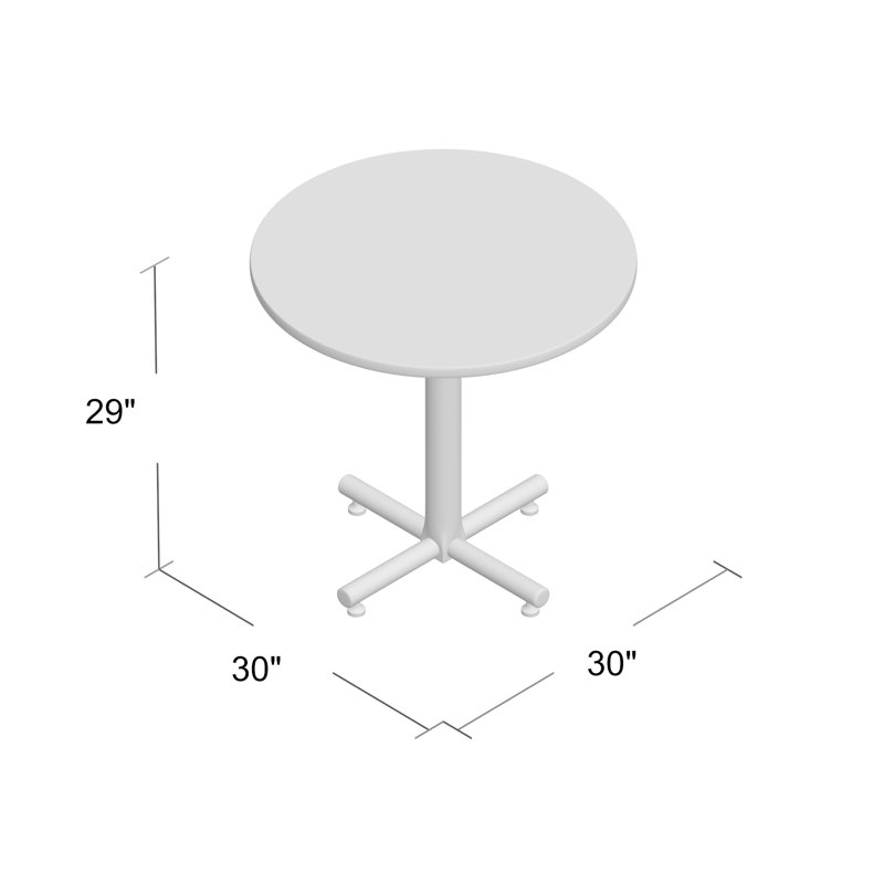 Regency Kobe Round X-Base Breakroom Table, Cherry