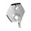 Hansgrohe Locarno Transitionnel 2 poignées 7 pouces de large, mémoire de température, garniture de valve thermostatique seulement, avec inverseur en chrome, 04820000