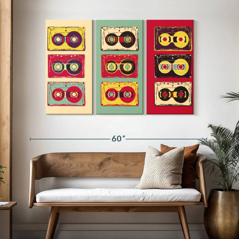 Abarca Retro Tapes, 32" H x 50" W