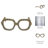 Decorative Object Metal Aluminum Eyewear-shaped Sculpture With Textured Artisan Design - Modern Stylish Accent Decor-877279907