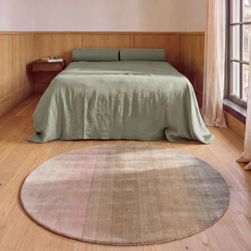 Tapis en laine tissé à la main Dawn, Round 6'