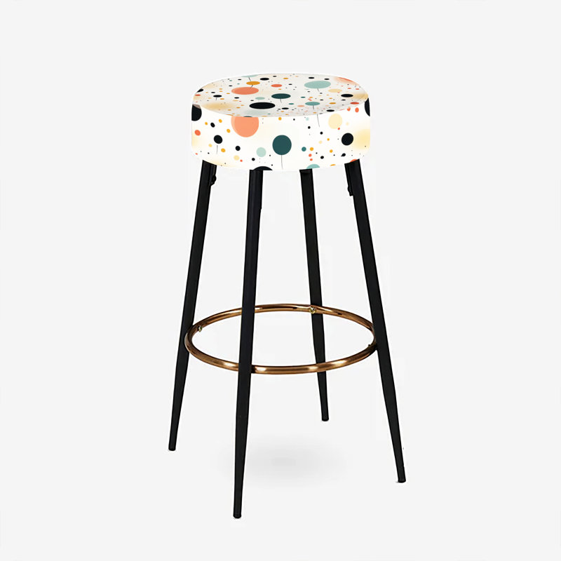 Scandinavian Simplicity Polka Dots Pattern - Polka Dots Bar Stools Set Of 2