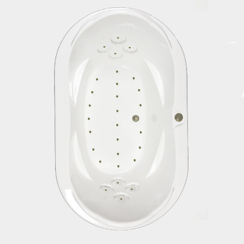 Baignoire 73" x 43" à air tombant, Biscuit