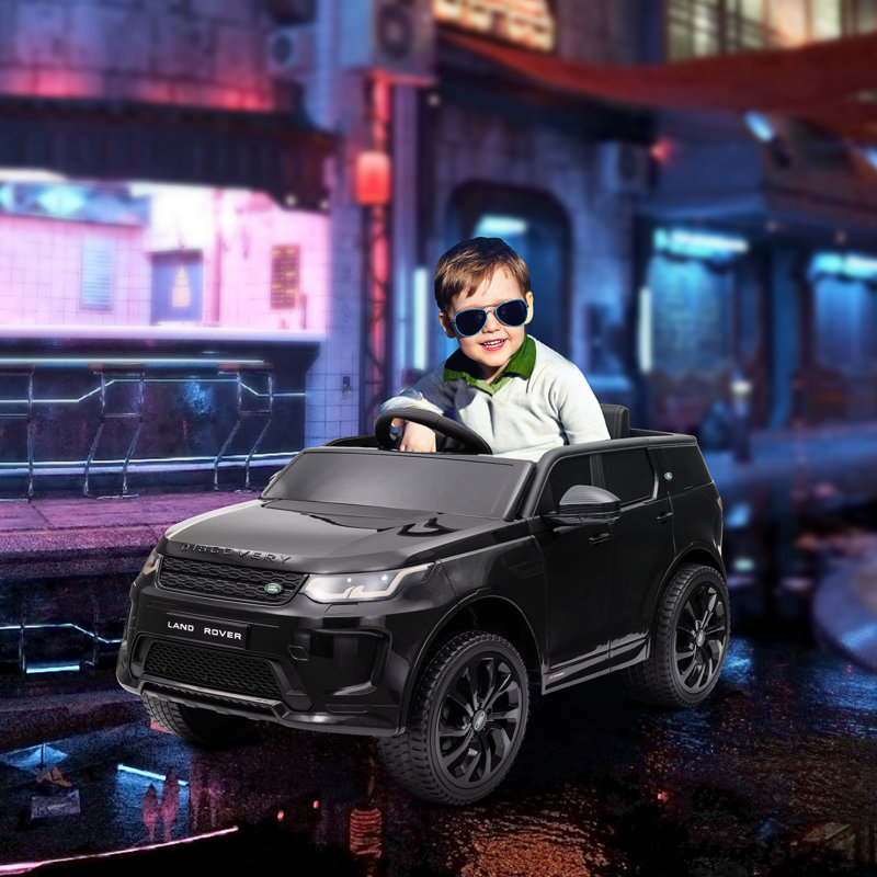 QAB 12V Kids Ride on Car, Land Rover Discovery Sport Voiture électrique à piles avec télécommande, démarrage en douceur, lumières DEL, klaxon à musique, 3 vitesses, rouge
