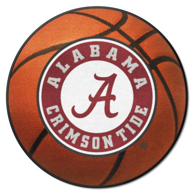 AlabamaAlabama Crimson Tide Basketball Rug  27In Diameter
