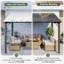 12 pi. L 10 pi. Pergola D avec toit incliné en acier galvanisé-119276497