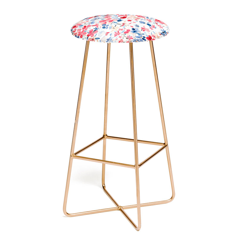 Ninola Upholstered Counter Stool with Metal Frame