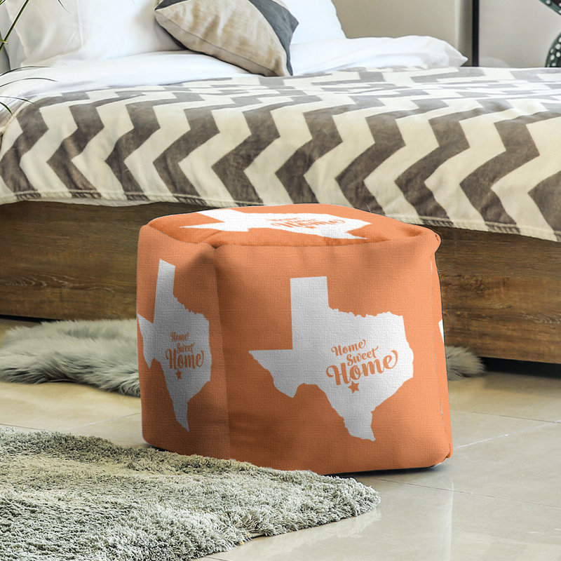 Repose-pieds cubique san antonio home, Orange