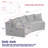 Corduroy Curved Sectional Sofa With Four Pillows,Curved Symmetrical Modular Semi Circular Sofa Sectional(Two Modules)-1136589262