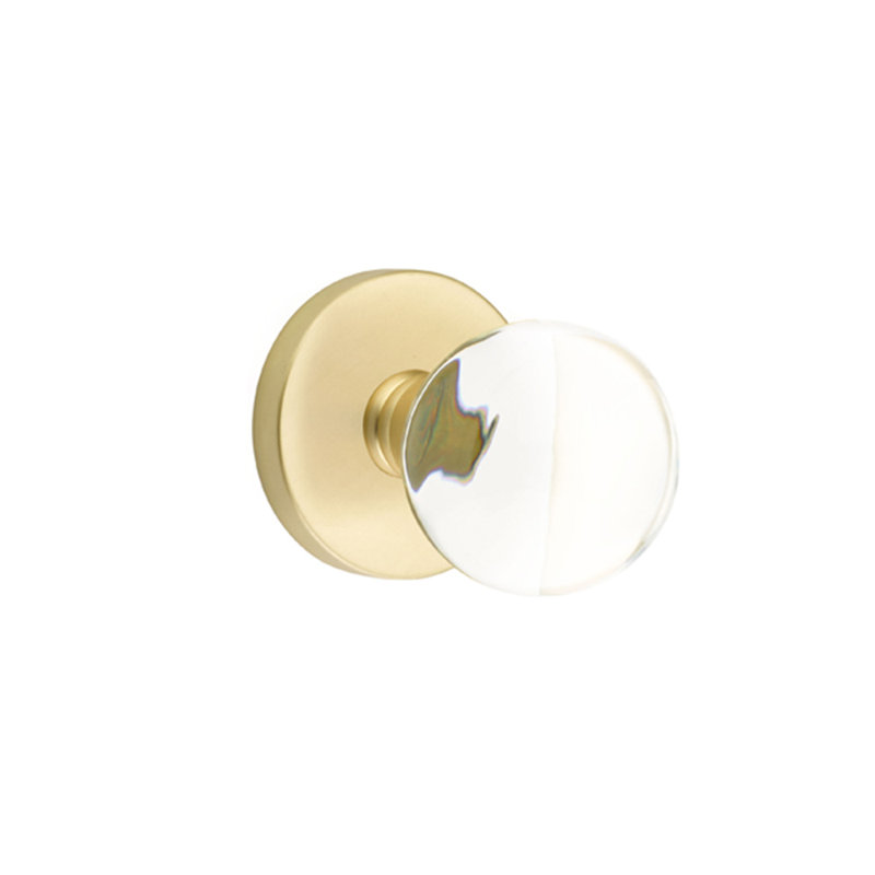 Passage Bristol Crystal Knob with Disk Rose