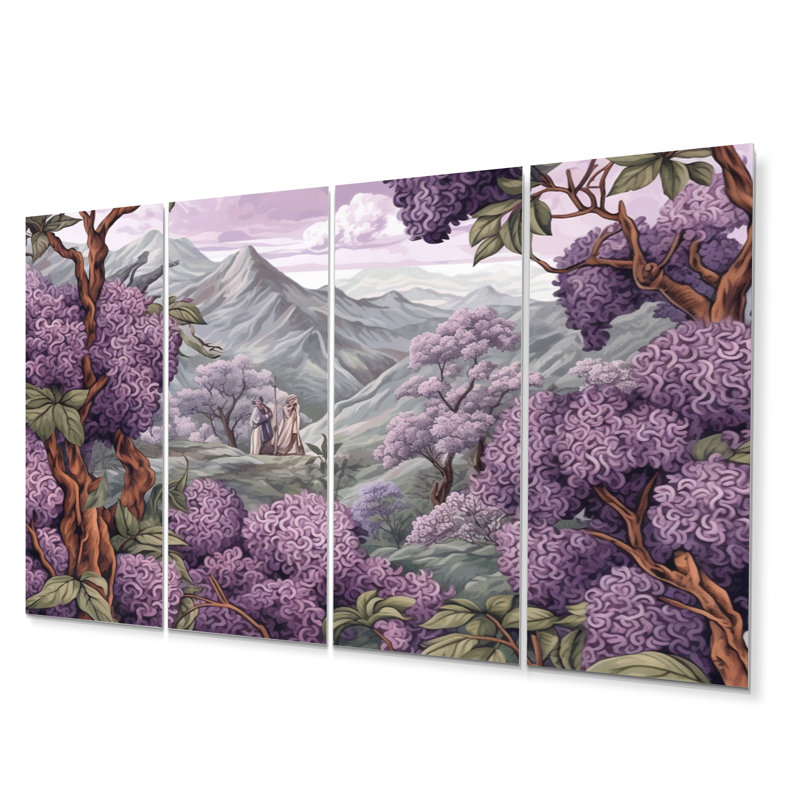 Ensemble de 4 décorations murales en métal
