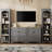 3-Piece Mid-Century Storage Cabinet Set With Bookshelf And Adjustable Shelves-1964570971