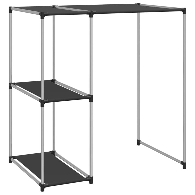 87cm W Metal Shelving Unit, Black
