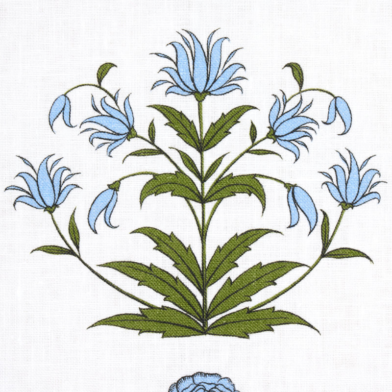 Tissu à coquelicots Schumacher x Marie-Anne Oudejans, Ciel