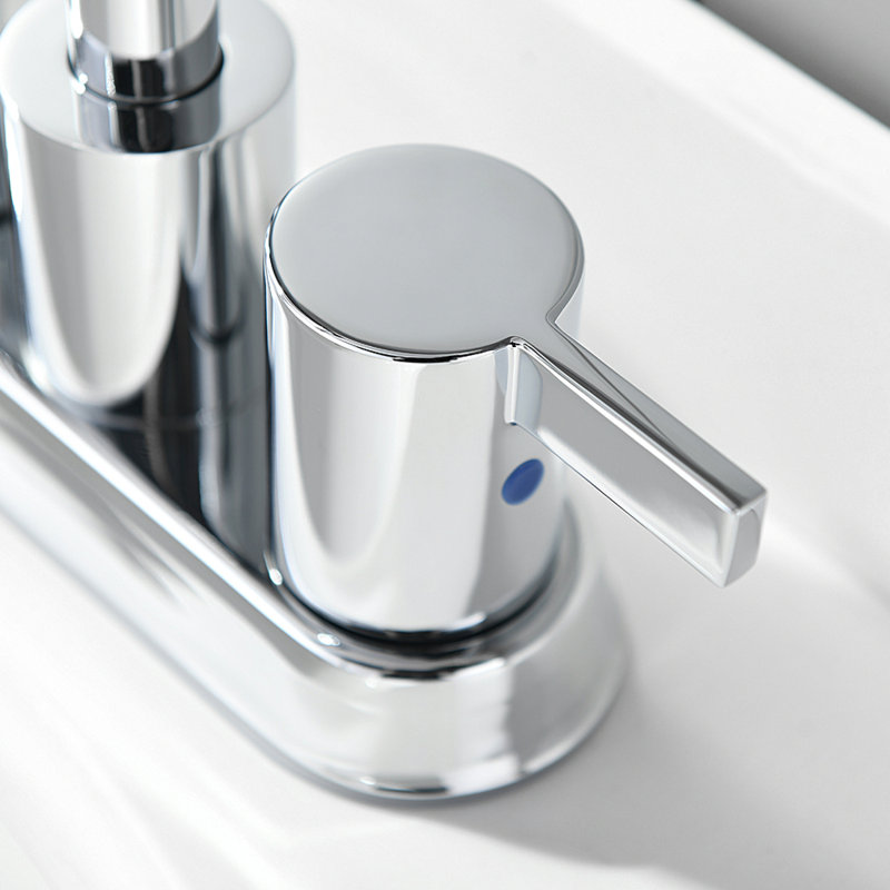 Robinet de salle de bain à entraxe sans plomb Centreset, Chrome