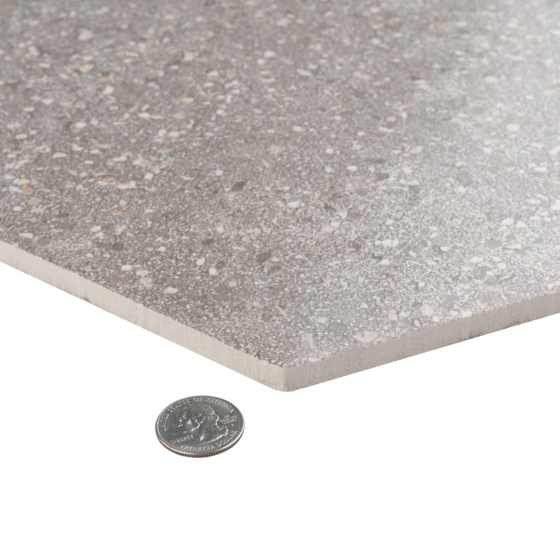 Palazzo Hex 14" x 16" Porcelain Stone Look Singular Floor and Wall Tile, Nuvola