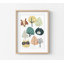 Forest Baby Animal Drawings Art Prints, Framed Tree Illustration Poster Print, Baby Animals Toddler Birthday Poster Prints