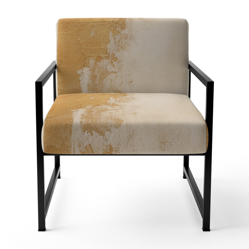 Abstract Split - Chaise d'appoint rembourrée abstraite, Noir