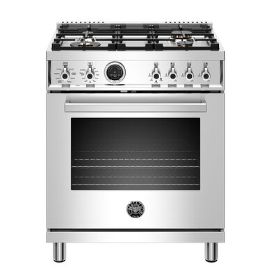 Professional Series 30"" 4.6 cu.ft. Freestanding Dual Fuel Ranges -  Bertazzoni, PROF304DFSXT