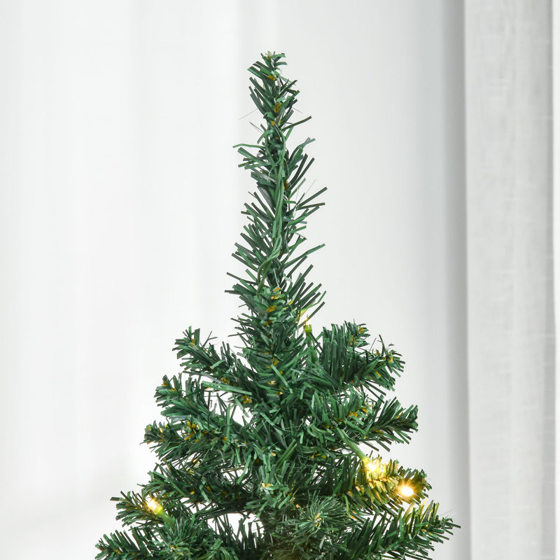 Sapin de Noël vert élancé 6 pi 7 po avec 110 lumières DEL