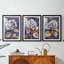 FLORAL Series CCXXXVIII  -Custom Framed  Premium Print W Matt - 3 Pieces-901857201