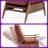 Modern Genuine Leather Push Back Recliner - Wood Arm Design for Relaxed Elegance-1598005182