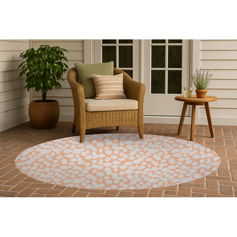 Tapis d'extérieur antidérapant Animal Splat, Rond 5 pi