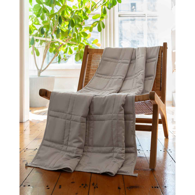 Baloo Living Cool Cotton Weighted Blanket, Queen, Silver Sage