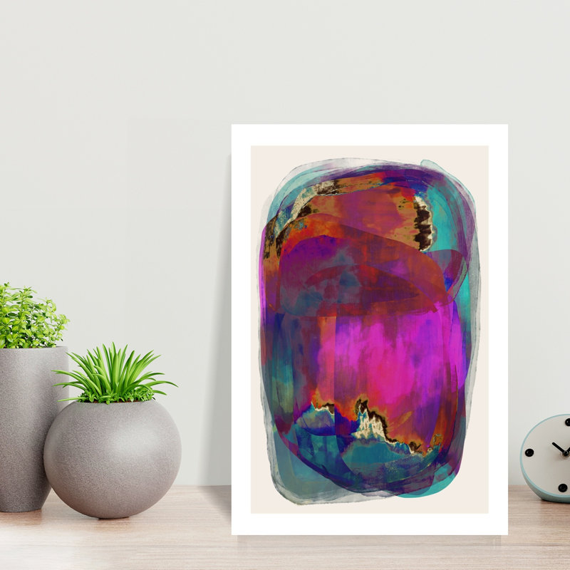 Vibrant Whirlwind Abstract Colorful Contemporary Wall Art Print, 45.72cm H x 30.48cm W